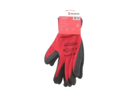 Перчатки с латексным покрытием (M) RED LATEX GRIP WURTH 0899408208