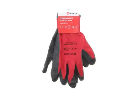 Перчатки с латексным покрытием (XXL) RED LATEX GRIP WURTH 0899408211
