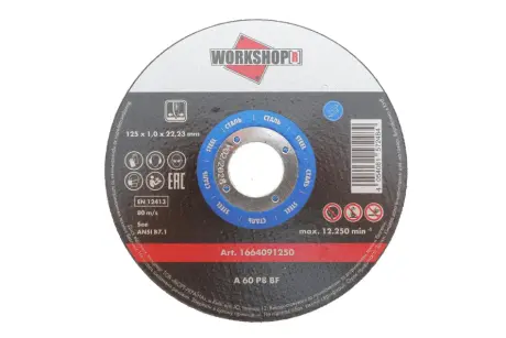 Круг отрезной 125x1,0x22,23 мм. WORKSHOP WURTH 1664091250