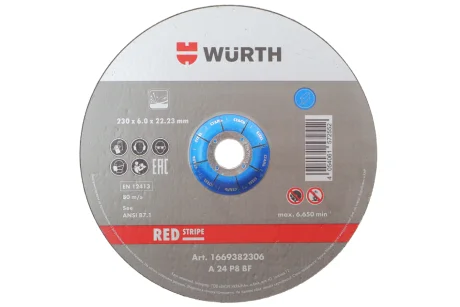Круг зачисний для сталі TH6,0/ BR22,23/d=230 mm WURTH 1669382306