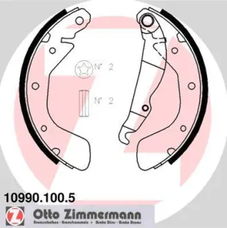 Колодки гальмівні барабанні комплект ZIMMERMANN 109901005