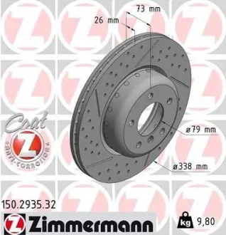 Диск гальмівний ZIMMERMANN 150.2935.32
