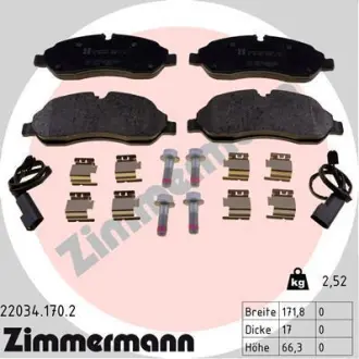 Колодки гальмівні дискові комплект ZIMMERMANN 220341702