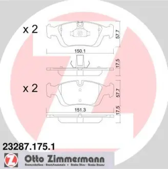 Колодки гальмівні дискові ZIMMERMANN 23287.175.1
