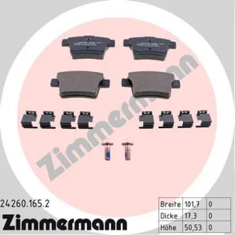 Колодки гальмівні дискові ZIMMERMANN 24260.165.2