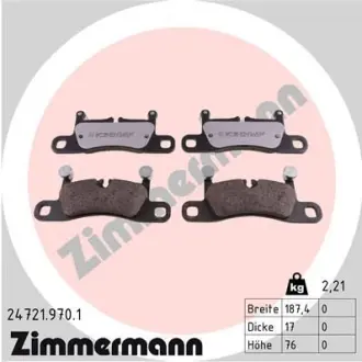 Комплект гальмівних колодок ZIMMERMANN 24721.970.1