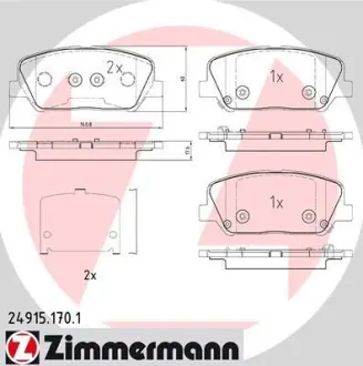 Колодки гальмівні дискові ZIMMERMANN 24915.170.1