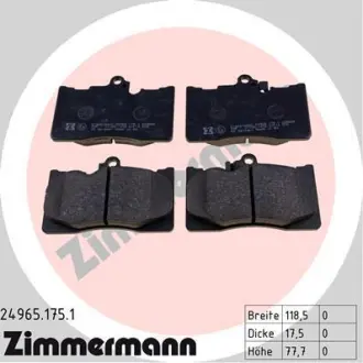 Колодки гальмівні (передні) Lexus GS 05-/IS III//RC 09- (Advics) ZIMMERMANN 24965.175.1