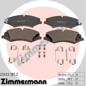 Колодки гальмівні дискові комплект ZIMMERMANN 250221852