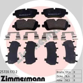Колодки гальмівні дискові, комплект ZIMMERMANN 257201732