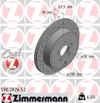 Диск гальмівний ZIMMERMANN 590.2826.52